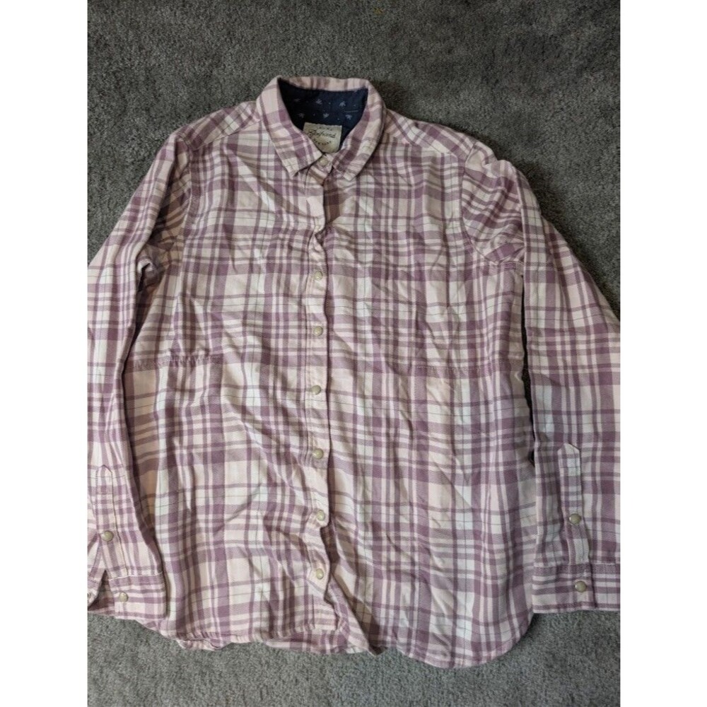 Jachs Girlfriend New York Women Plaid Button Down Long Sleeve Shirt Size Small